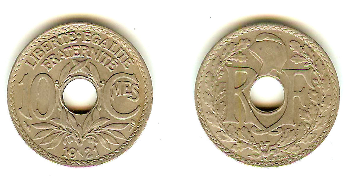 10 Centimes Lindauer 1921 AU